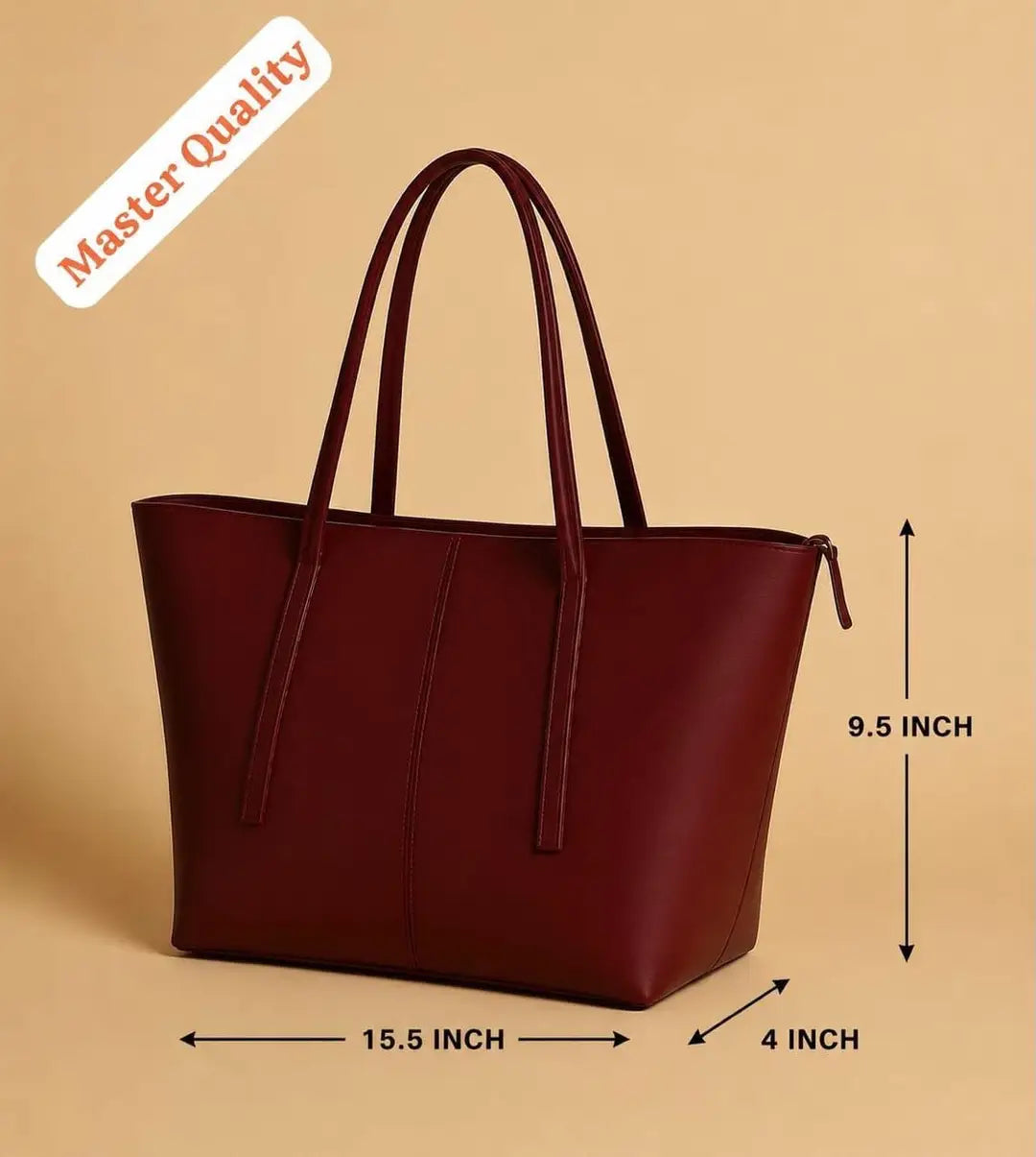 Women's Leather Plain Shoulder Bag