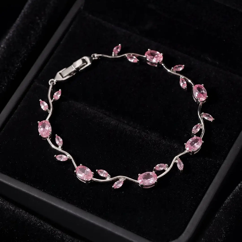 Silver Base Korean Treding Tulip Braclet QWJ-187