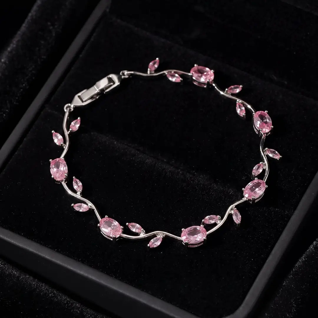 Silver Base Korean Treding Tulip Braclet QWJ-187